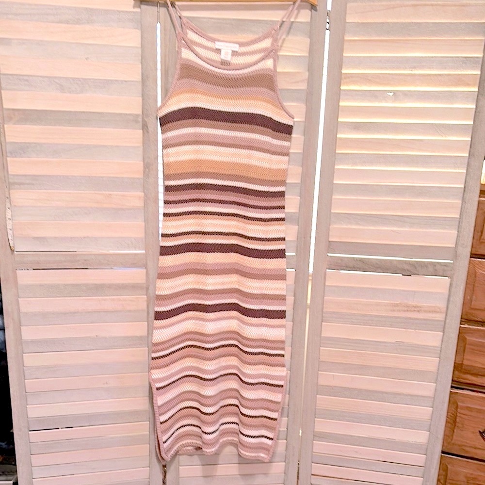 House of Harlow 1960 Multicolor Striped Midi Dress
